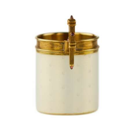 Silver vodka cup of guilloche enamel. A. Nevalainen. Faberge. 1899-1908 - Foto 4