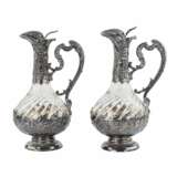 Frangiere & Laroche. Pair of French wine jugs. Glass in silver. 1880s. - photo 2