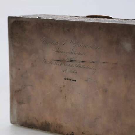 Серебряная коробка для папирос «Самородок» Финляндия. Начало 20 века. - фото 7