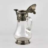 Wine jug, glass in silver. - photo 4