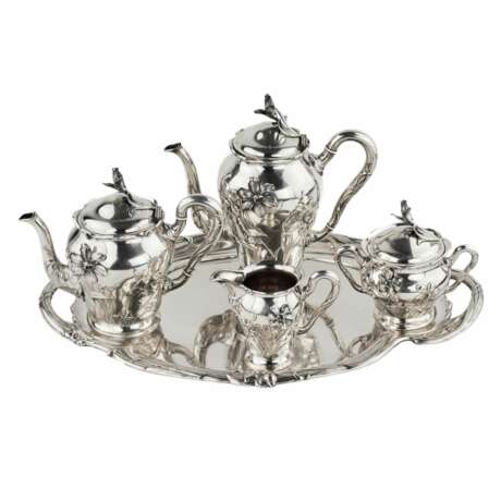 Silver tea and coffee service in Art Nouveau style. Bruckmann. After 1888. - photo 1