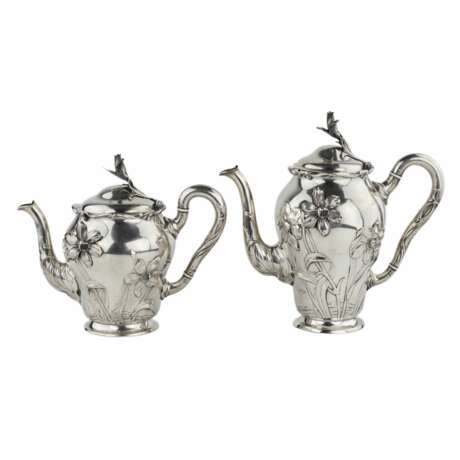 Silver tea and coffee service in Art Nouveau style. Bruckmann. After 1888. - Foto 4