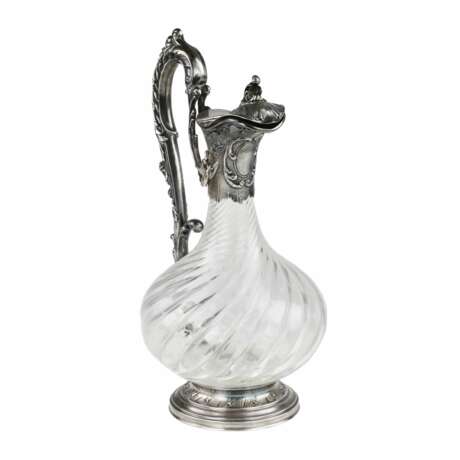CHEVRON Freres. French crystal jug in silver. - Foto 3
