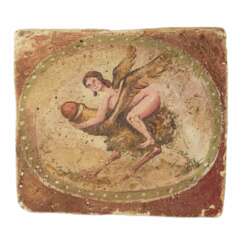 Помпейский, эротический кирпич с аллегорической сценой. I - II века до нашей эры.