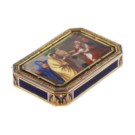 Золотая табакерка с эмалью. Jean George Rémond & Compagnie. 1810 год. - фото 2