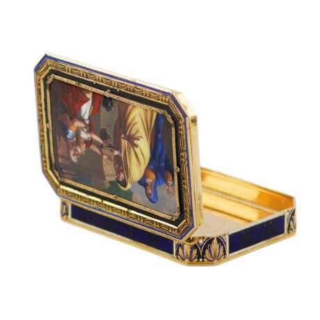 Gold snuff box with enamel. Jean George Remond & Compagnie. 1810. - Foto 4