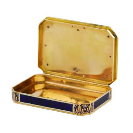 Gold snuff box with enamel. Jean George Remond & Compagnie. 1810. - Foto 5