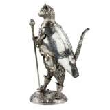 Catchy and ironic silver figure Cat in Boots. Günther Grungessel. Hannau. 1883 - Foto 3