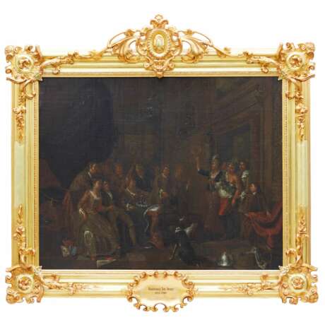 Peinture de genre hollandaise du XVIIIe siècle. Fête de Dionysos. Attribué à Horemans Jan Joseff. - photo 1