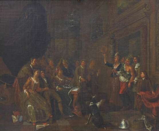 Нидерландское жанровое полотно 18 века. Праздник Диониса. Приписывается Horemans Jan Joseff. - фото 2