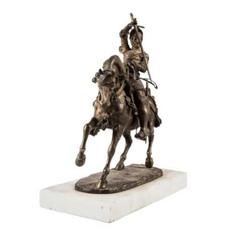 Carlo Marochetti. Bronze figure of an equestrian knight. Duke of Savoy. - photo 2