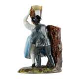 Faience pencil figurine The Villager and the Lord. Kuznetsov factory in Tver. 19th century. - photo 4