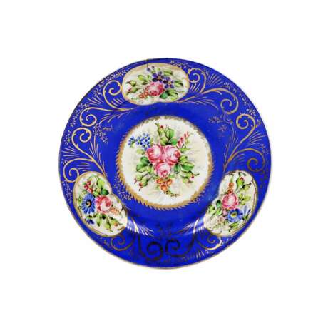 Five dishes and plates from Popov`s factory. 19th century. - Foto 11