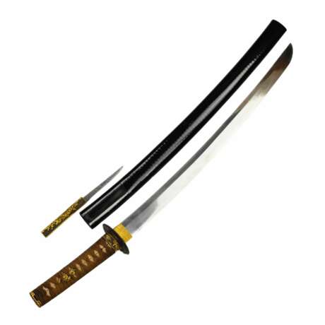 Короткий меч самурая Вакидзаси, Нанки Хатакеяма, мастера Ямато-но Сукемасацугу 19 век. - фото 4