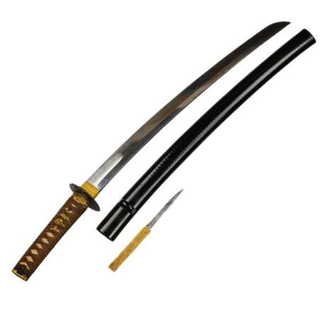 Короткий меч самурая Вакидзаси, Нанки Хатакеяма, мастера Ямато-но Сукемасацугу 19 век. - фото 5