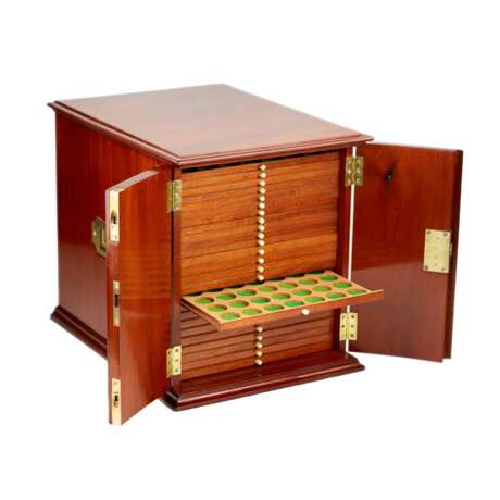 Wooden cabinet for coins and medals from the 19th century. - Foto 1