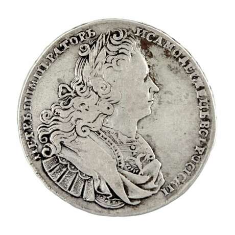 Серебряный рубль Петра II, 1728 года. - фото 2