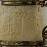 Silver beer goblet with Atlas on the lid and religious scenes on ivory. Lubeck. 17th century. - photo 11
