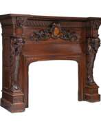Product catalog. Carved oak fireplace in Renaissance style.