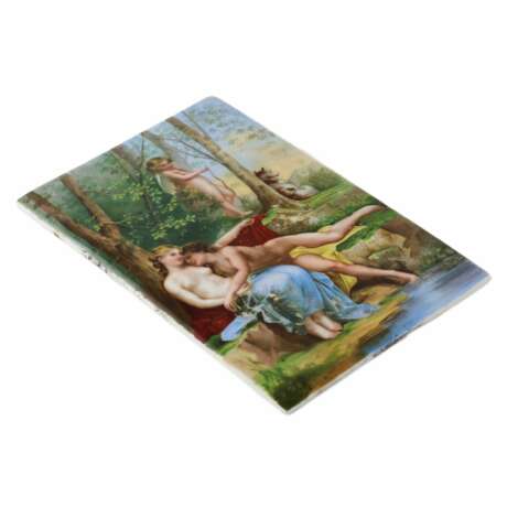 Porcelain plaque Lovers, Tricks of Cupid. Europe 19th century. - Foto 2