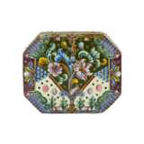 Russian, silver snuff box of the Art Nouveau era, with enamels, 6 Moscow artel. 1908-1917. - Foto 3
