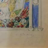 B. Koustodiev. Croquis du pavillon ou panneau Abondance. années 1920. Aquarelle, crayon. - photo 3