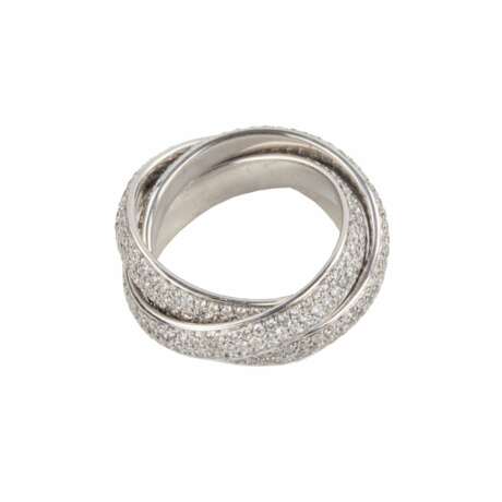 18K White gold ring with diamonds. - Foto 4
