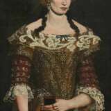 Portrait of a noble lady in a cherry dress with gloves and a prayer book. The turn of the 16th-17th centuries. - Foto 2