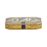 Golden, French snuffbox with enamel grisaille, Empire period. - photo 2
