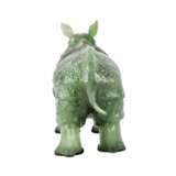 Stone-cutting miniature Jade rhinoceros in the style of products from the Faberge firm - Foto 3