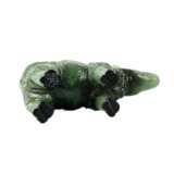 Stone-cutting miniature Jade rhinoceros in the style of products from the Faberge firm - photo 5