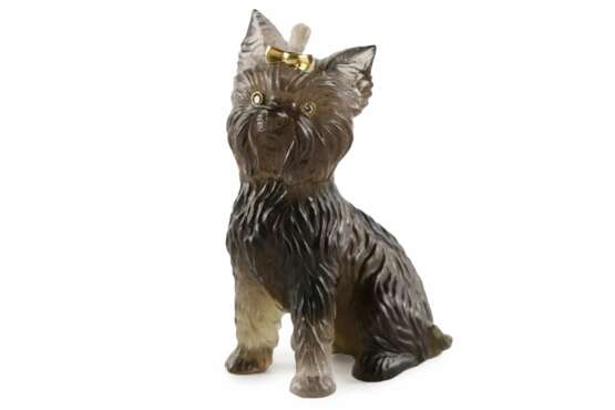 Stone-cut figurine Yorkshire Terrier in the style of Faberge 20th century. - photo 1