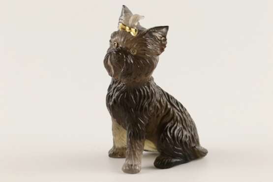 Stone-cut figurine Yorkshire Terrier in the style of Faberge 20th century. - photo 2