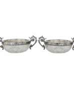 Product catalog. Pair of crystal candy bowls with silver. 15 Artel. Russia. 1908-1917