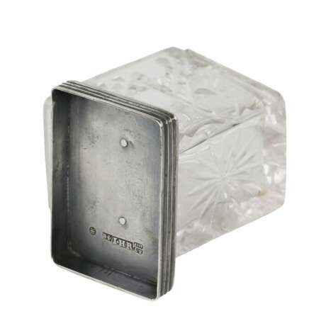 Russian crystal box with a silver lid. St. Petersburg. 1837. - Foto 4