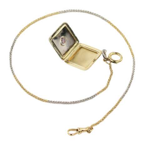 Chaîne russe en or pour montres de poche avec pendentif en forme de diamant. Le tournant des XIXe-XXe siècles. - photo 2