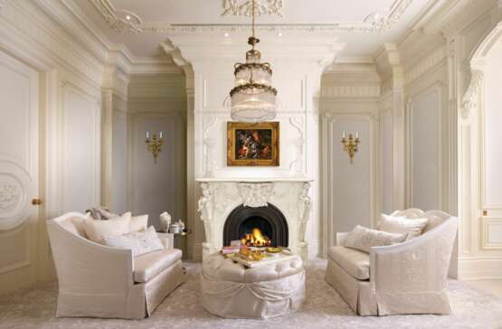 French white marble fireplace with cupids Louis XV style. 19th century Marble 129 - photo 10