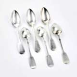 Six silver Russian tablespoons. - Foto 1