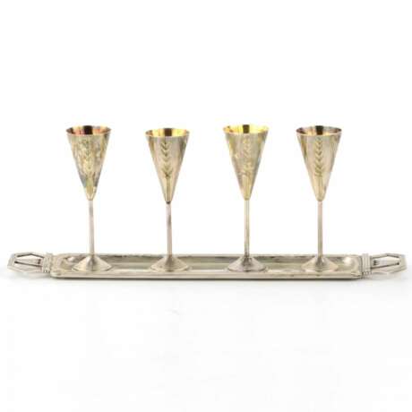 Silver cognac set in Art Deco Style. - photo 1