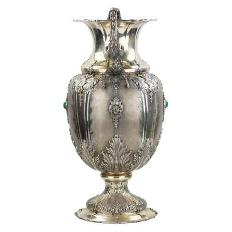 Large, amphora-shaped, silver vase. Italy. 20th century. - photo 4
