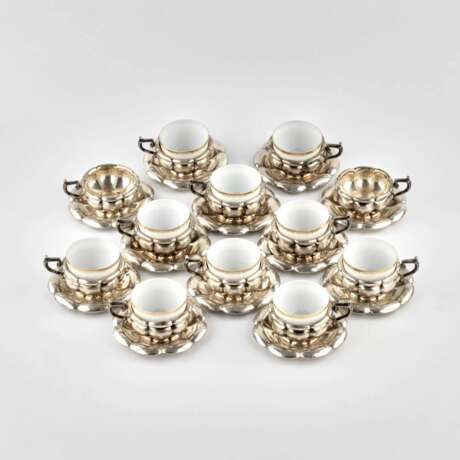 Porcelain coffee set in silver. 1920s - photo 8