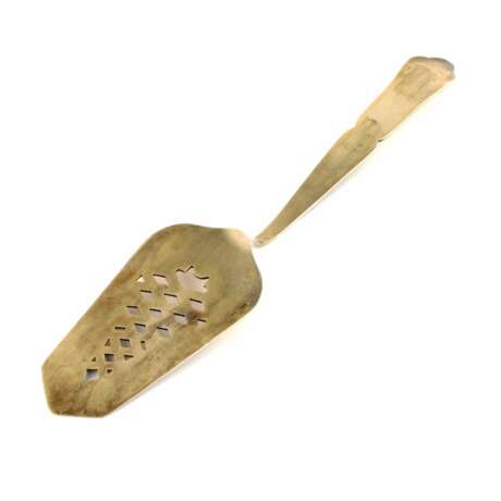 Silver dessert spatula. USSR. - Foto 3