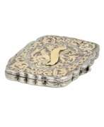 Product catalog. Rectangular silver cigarette case