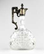 Overview. Russian liqueur decanter, crystal in silver. Moscow 1907-1913