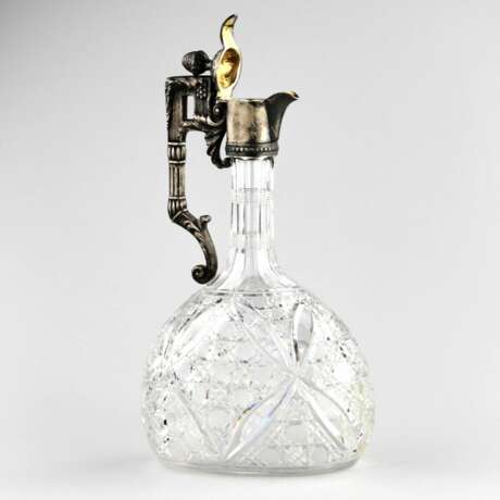 Russian liqueur decanter, crystal in silver. Moscow 1907-1913 - Foto 3
