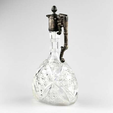 Russian liqueur decanter, crystal in silver. Moscow 1907-1913 - photo 4