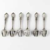 Set of six silver oyster forks. France. - Foto 2
