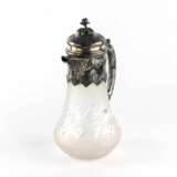 Silver water jug with engraved glass. - photo 2