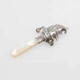 English silver rattle "Jester". - photo 2