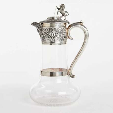 Silver wine jug with glass. Horace Woodward & Hugh Taylor, London 1893. - Foto 3